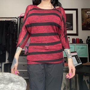 Y2K striped tunic